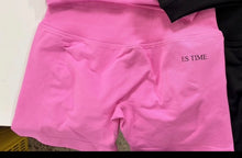 Load image into Gallery viewer, Pink ES TIME shorts ( front and back logo)
