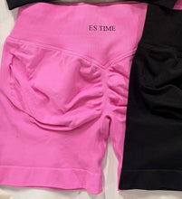 Load image into Gallery viewer, Pink ES TIME shorts ( front and back logo)
