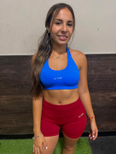 Load image into Gallery viewer, Blue ES TIME Halter bra
