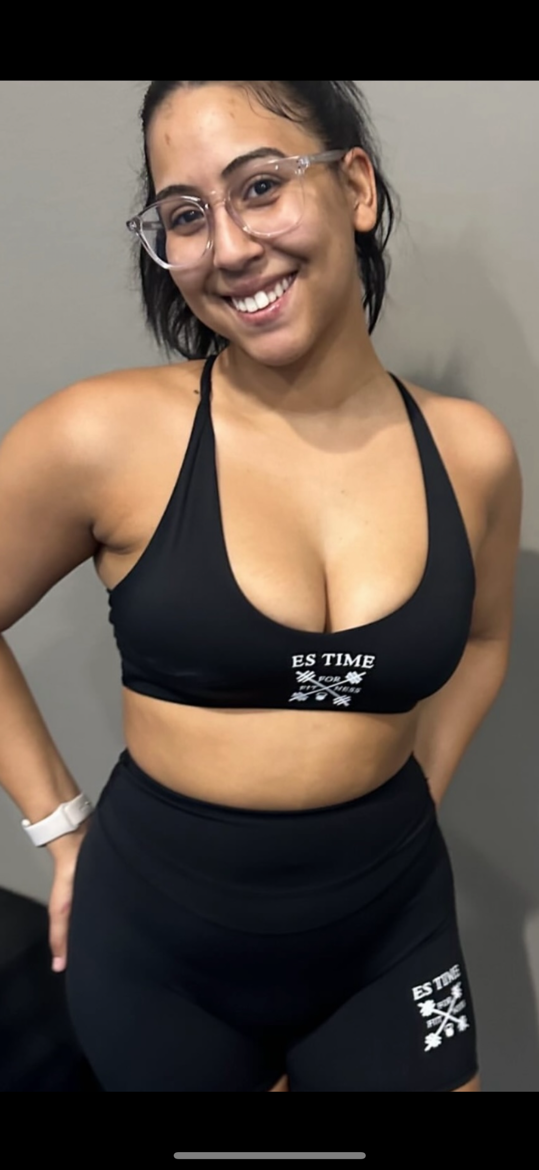 Black ES TIME FOR FITNESS Sports Bra
