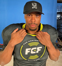 Load image into Gallery viewer, Black ES TIME FOR FITNESS  Hat (Trucker Cap) With White Logo
