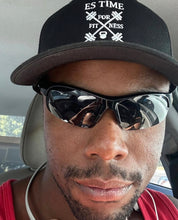 Load image into Gallery viewer, Black ES TIME FOR FITNESS  Hat (Trucker Cap) With White Logo
