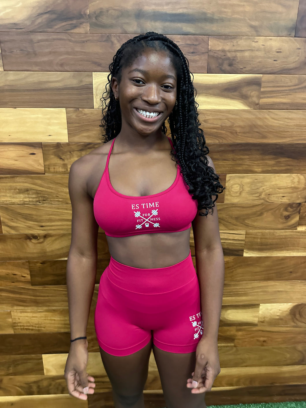 Red ES TIME FOR FITNESS Sports Bra
