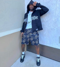 Load image into Gallery viewer, ES TIME Clock 5 inch seam black shorts
