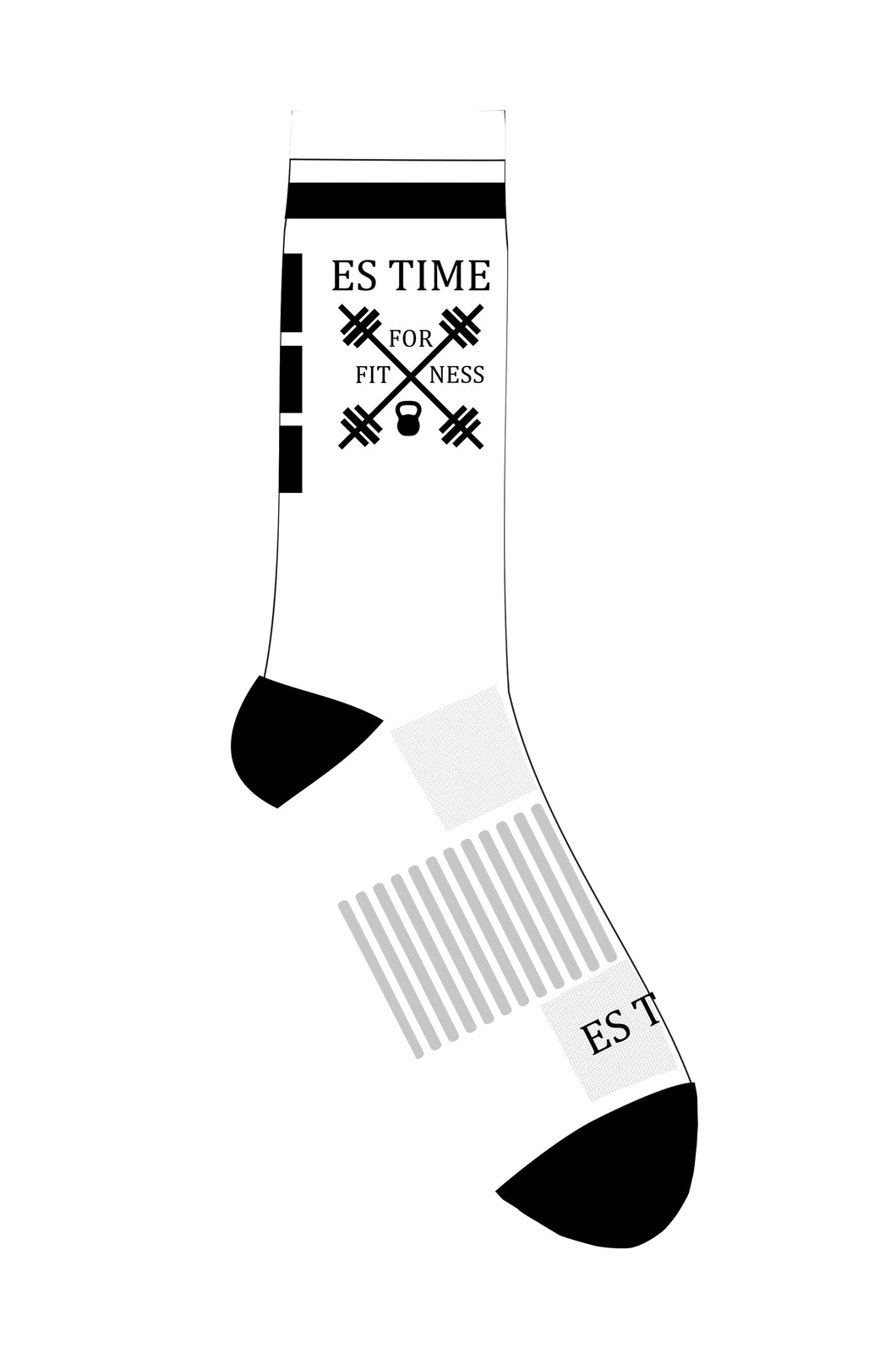 A Pair Of ES TIME FOR FITNESS  White Socks ( 2 socks)