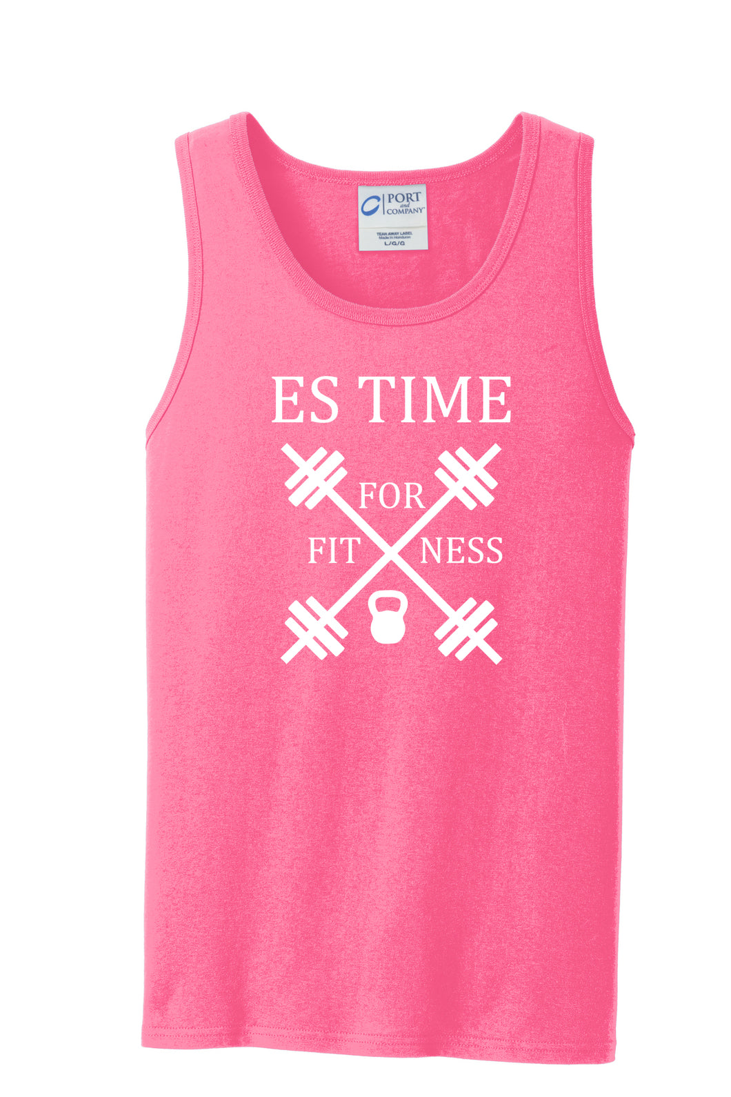 ES TIME FOR FITNESS Tank Top Pink  White Logo Different Sizes